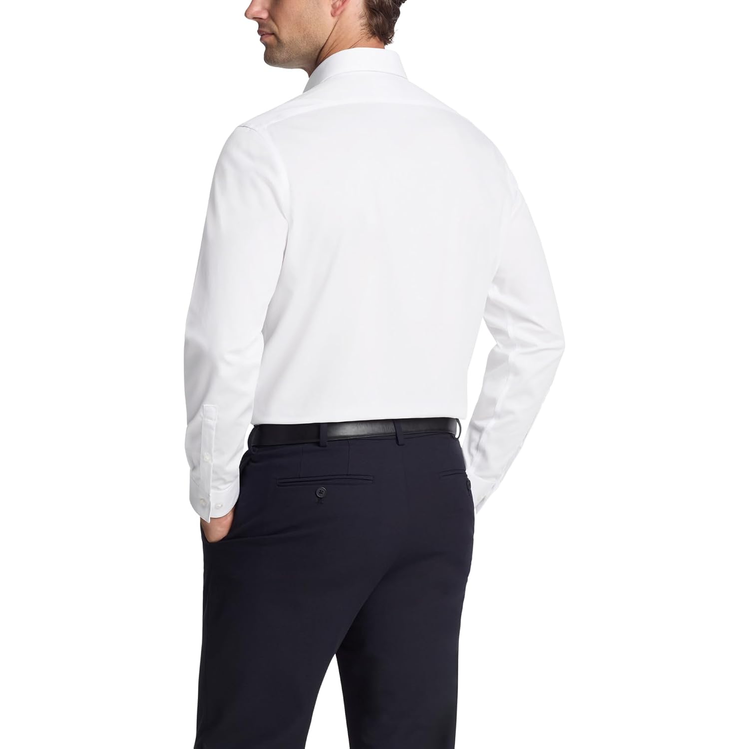Calvin Klein Men'S Slim Fit Non-Iron Herringbone Dress Shirt