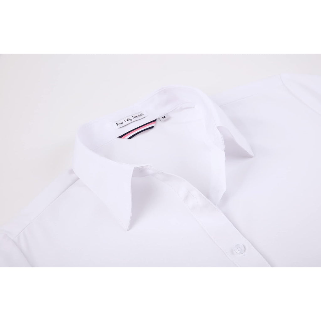 Womens Button Down Shirts Long Sleeve Regular Fit Stretch Work Blouse