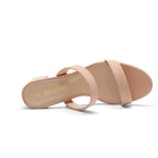 Dream Pairs Women'S Two Strap Open Toe Low Block Chunky Heels Sandals Dress Pumps Casual Summer Mules Shoes