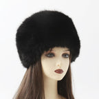 Winter Faux Fur Hat Warm Trapper Hat Cossack Russion Style Hat for Women