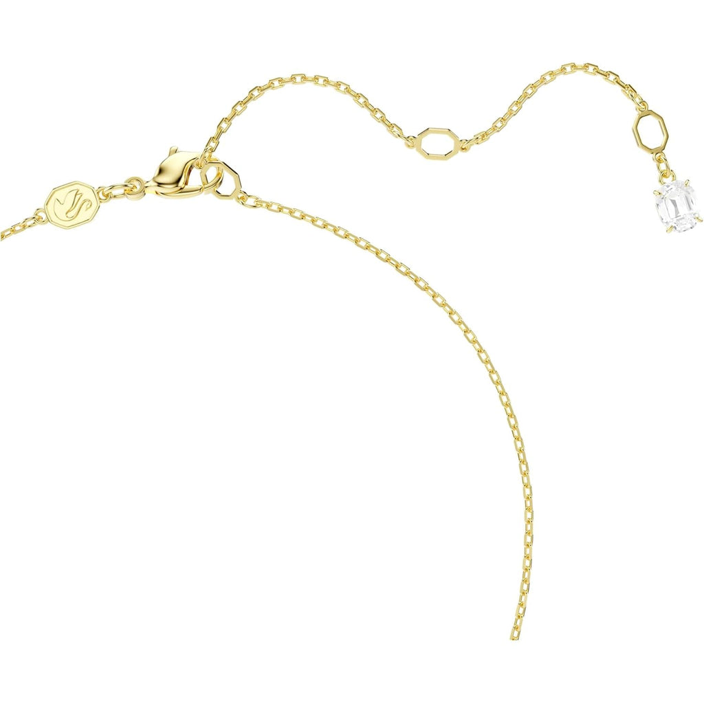 Swarovski Mesmera necklace, Heart, White, Gold-tone finish