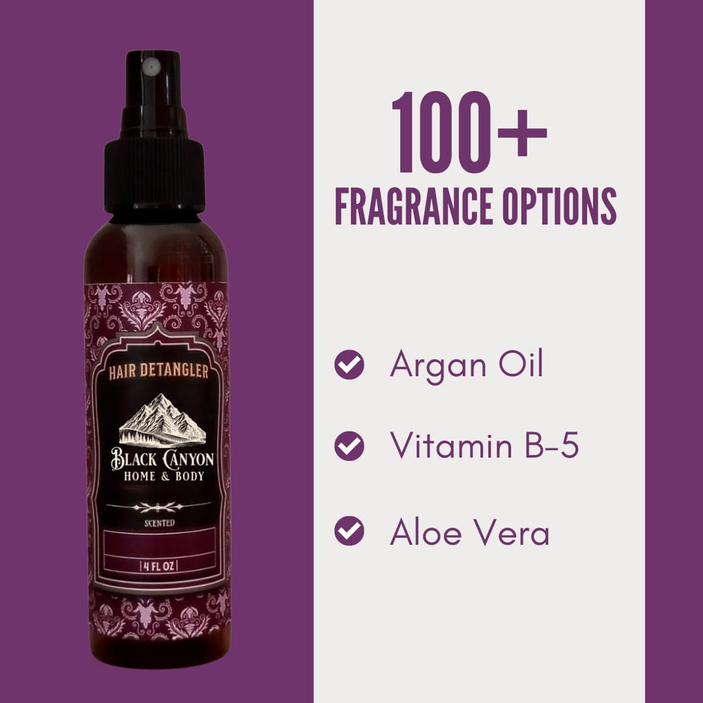 Black Canyon Pomegranate & Patchouli Scented Hair Detangler with Argan Oil, 4 Oz