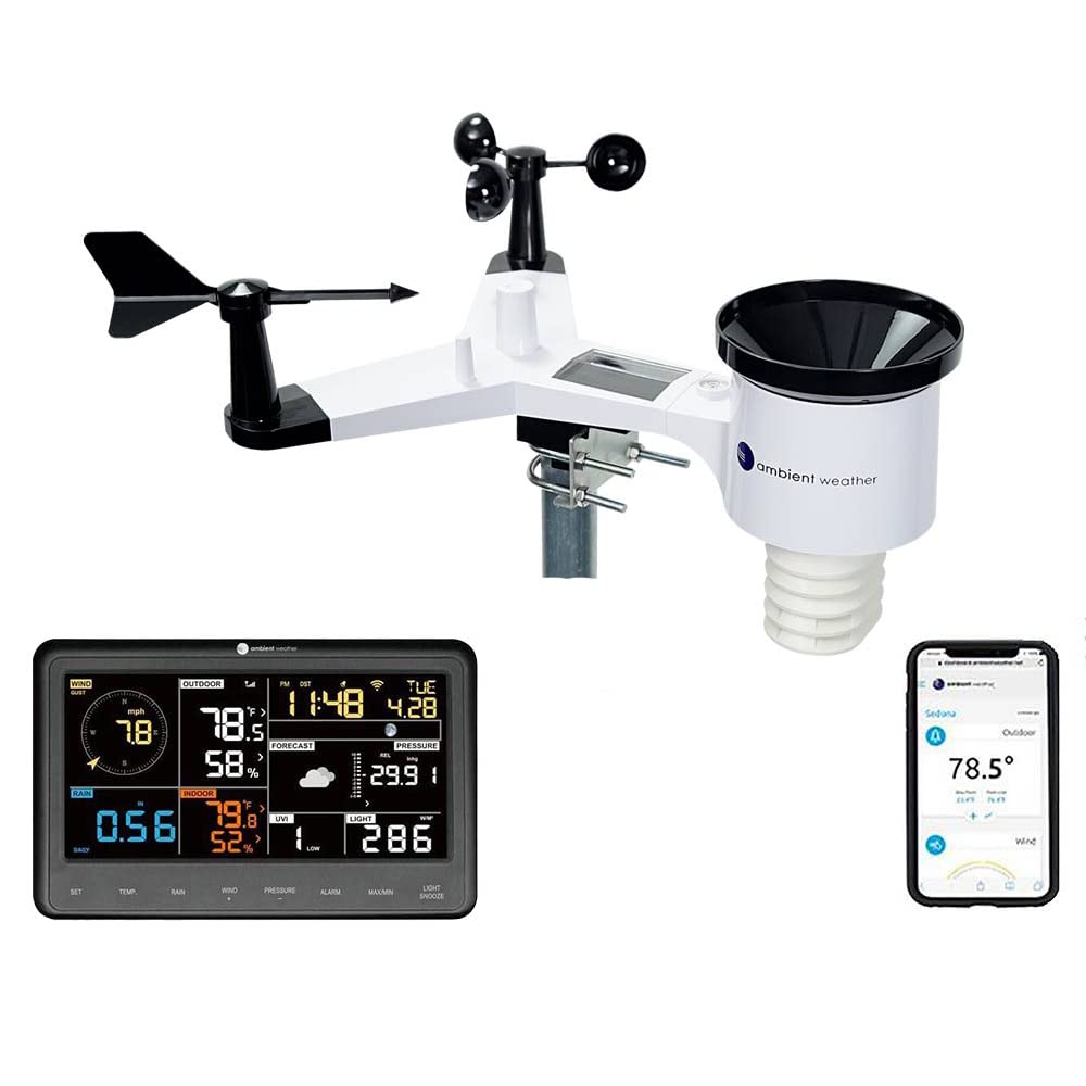 Ambient Weather Ws-2902 Wi-Fi Smart Weather Station | With Wi-Fi Remote Monitoring And Alerts