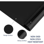 Gartful 2 Pack Silicone Crafting Mats, 15.7" X 11.8" Silicone Mat For Crafts, Large Heat Resistant Sheet For Jewelry Casting, Epoxy Resin, Painting, Counter Table Protector, Placemat, Nonstick, Black