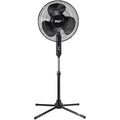 Comfort Zone Electric Oscillating Pedestal Fan, Stand Fan, 16 Inch, 3 Speed, 90 Degree Oscillating Head, Adjustable Height And Tilt, Airflow 7.48 Ft/Sec, Ideal For Home, Bedroom & Office, Czst161Btebk