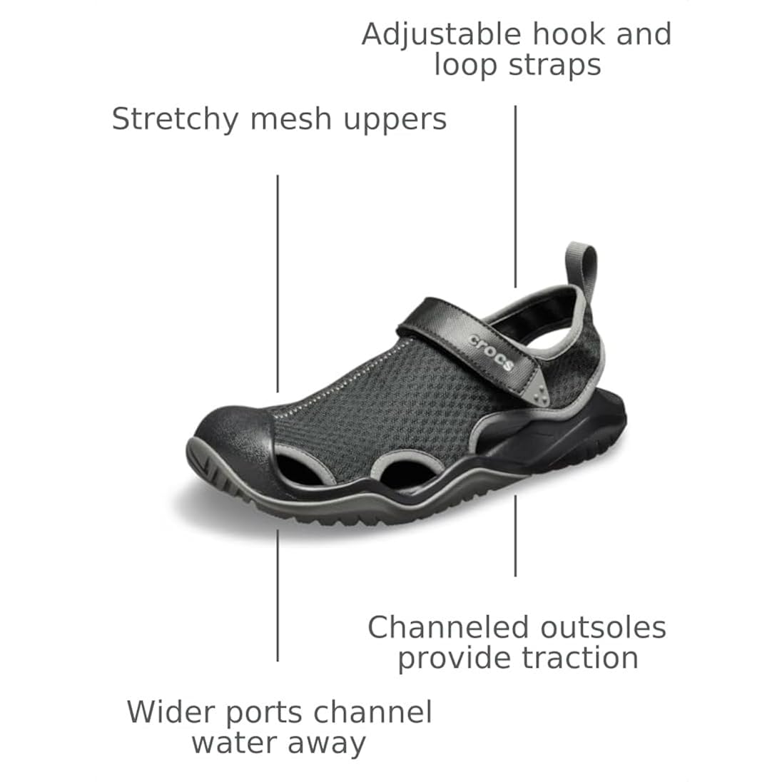 Crocs Men'S Swiftwater Mesh Deck Sandals