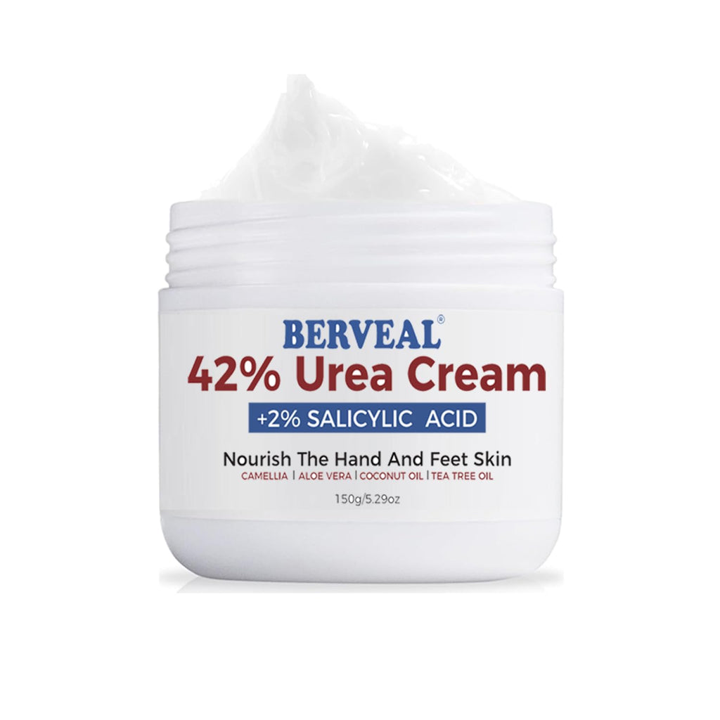 Urea Cream with 2% Salicylic Acid Foot Cream for Dry Cracked Heels, Heel Care Cream 5.29 Oz (Pack of 1)