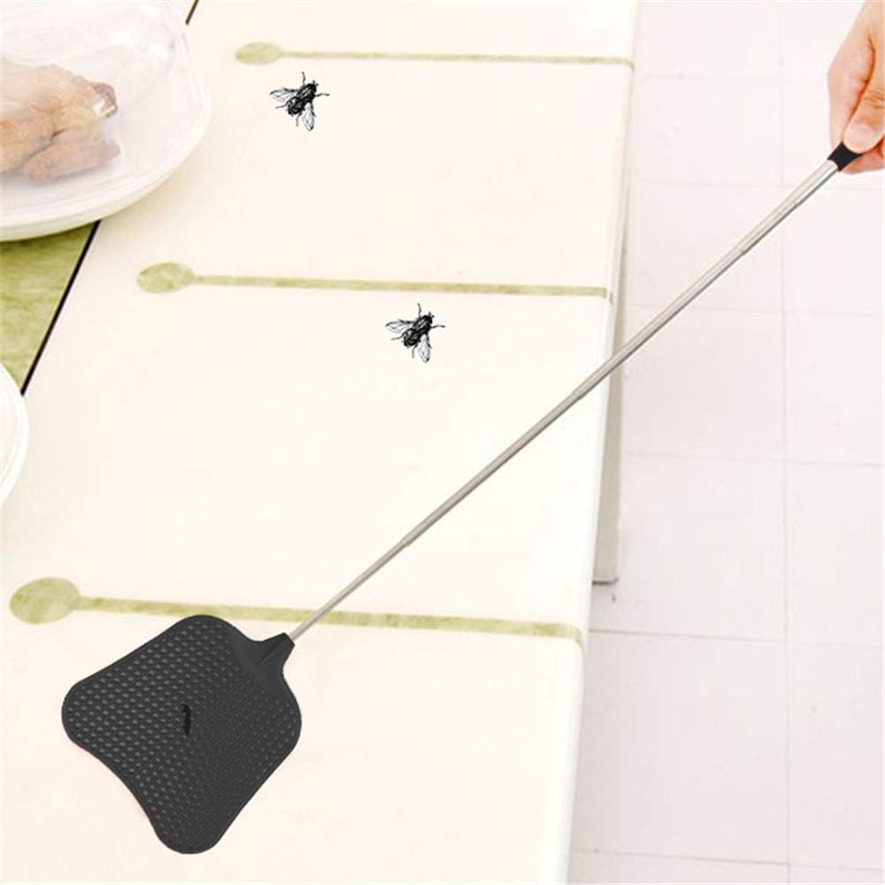 Telescopic Fly Swatters, Durable Plastic Fly Swatter Heavy Duty Set, Flyswatter With Stainless Steel Handle For Indoor/Outdoor/Classroom (2 Pack)