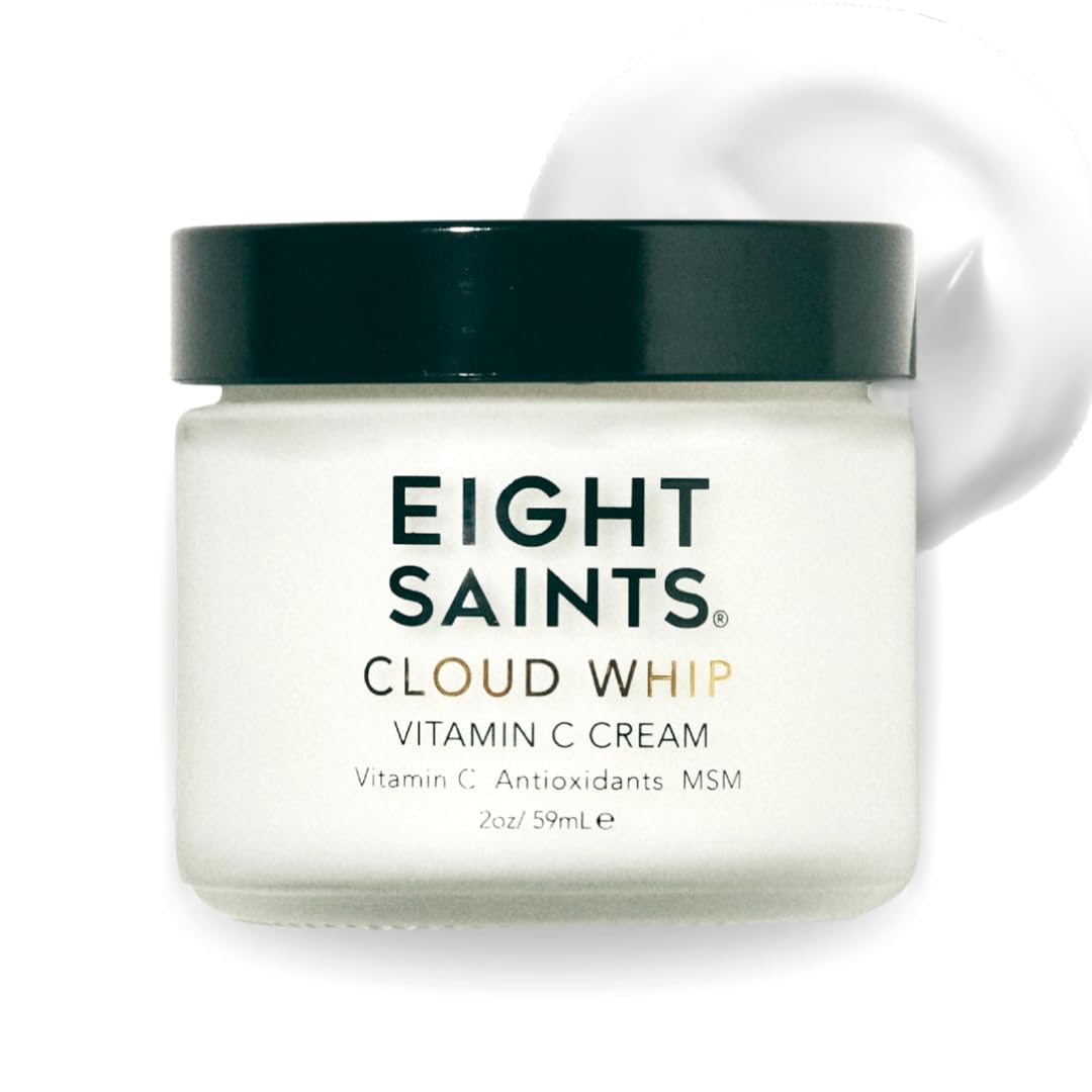 Eight Saints Skincare Cloud Whip Vitamin C Face Moisturizer, Day Cream For Women, Anti Aging Cream To Reduce Fine Lines And Wrinkles, With Vitamin B5, Cocoa Butter, And Jojoba Oil, 2 Ounces