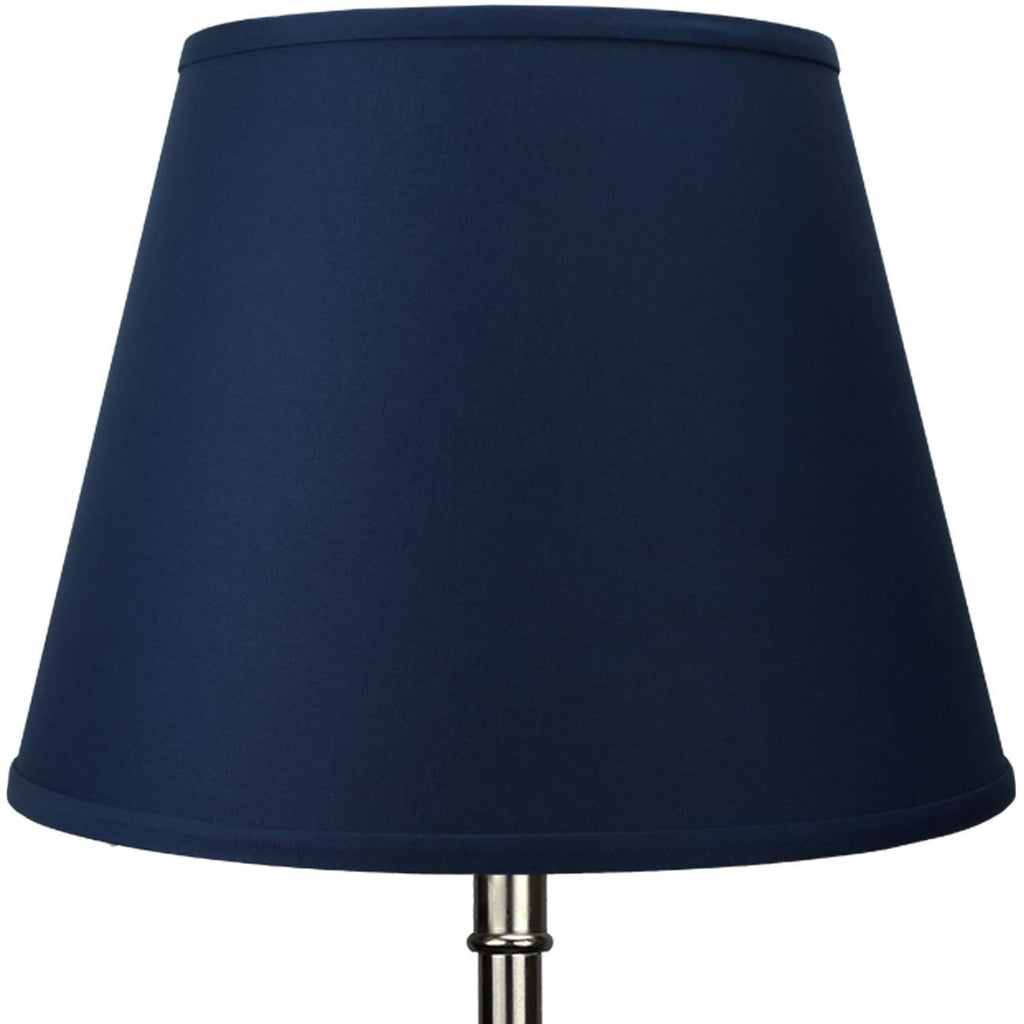 Lampshade 11" Top Diameter X 17" Bottom Diameter X 13" Slant Height With Washer (Spider) Attachment. For Use On Lamps With Harps (Navy)