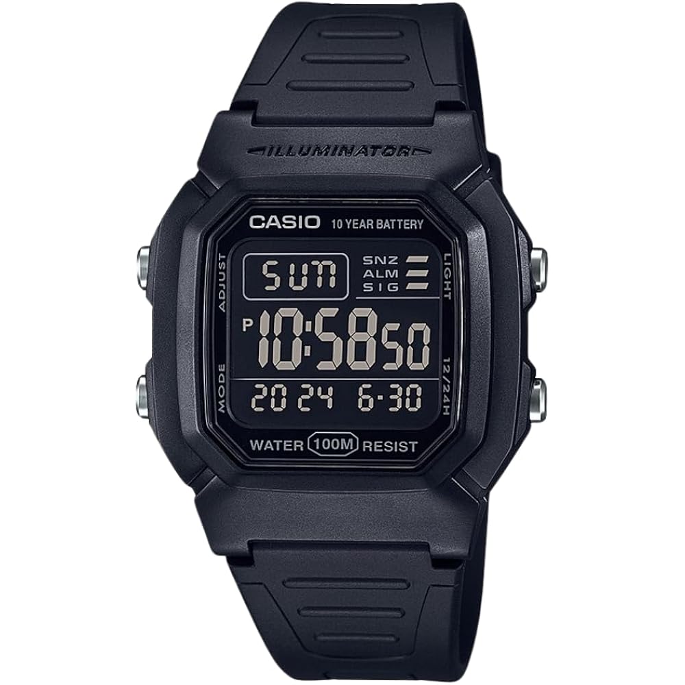 Casio W800Hg Series | Men’S Digital Watch | 100 Meter Water Resistance | Multi Function Alarm | 100 Sec Stopwatch | Auto Calendar | Countdown Timer | Led Light | Dual Time| 10 Year Battery