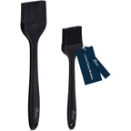 Hotec 600℉ Heat Resistasnt Basting Brushes, Bpa Free Silicone Pastry Brush, Spread Oil Butter Sauce Marinades For Bbq Grill Barbecue Baking Kitchen Cooking Dishwasher Safe (Black 2)