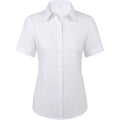 Womens Stain Shield Dress Shirts Wrinkle Free Short Sleeve Solid Tops Blouses Button Down Shirts