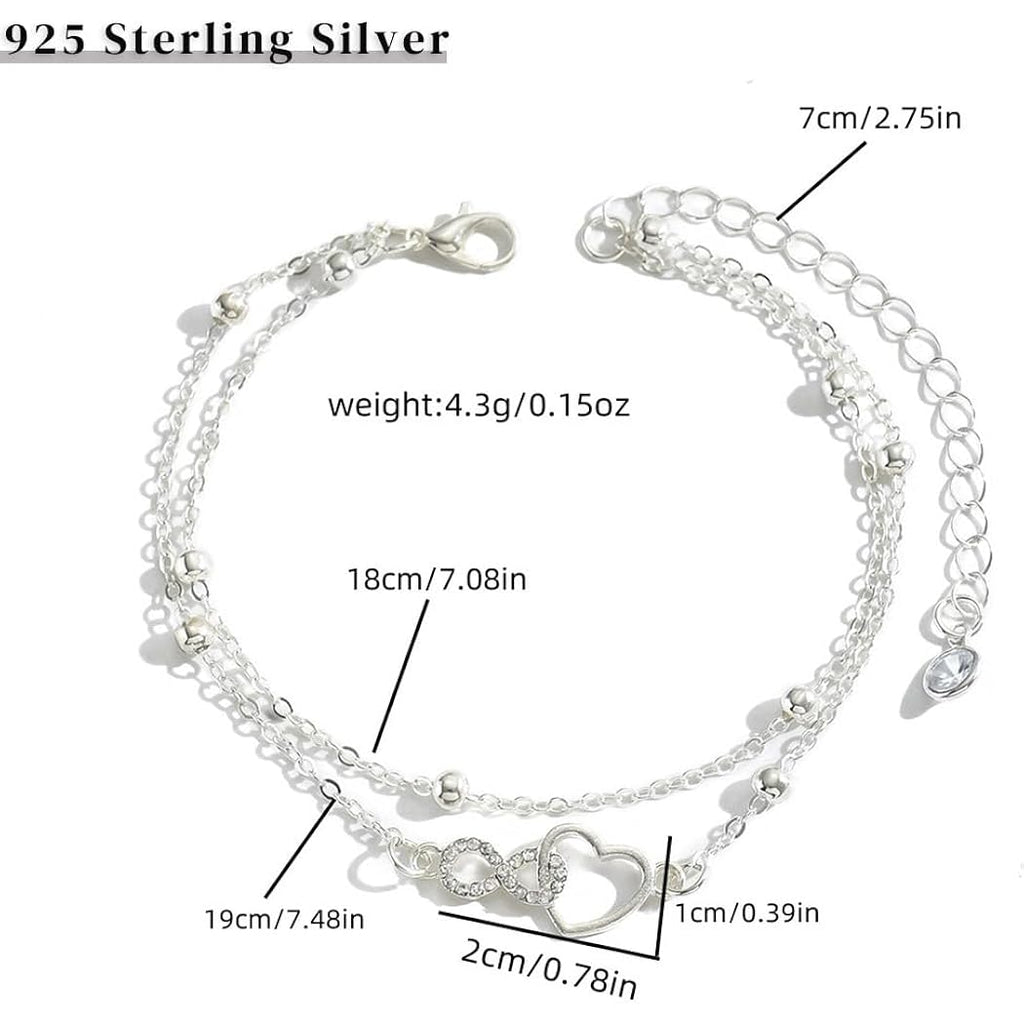 Yalice 925 Sterling Silver Ankle Bracelets for Women Dainty 14K Gold Plated Anklets Set Shiny Waterproof Ankle Chain Cross Beach Foot Jewelry Gifts