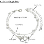 Yalice 925 Sterling Silver Ankle Bracelets for Women Dainty 14K Gold Plated Anklets Set Shiny Waterproof Ankle Chain Cross Beach Foot Jewelry Gifts