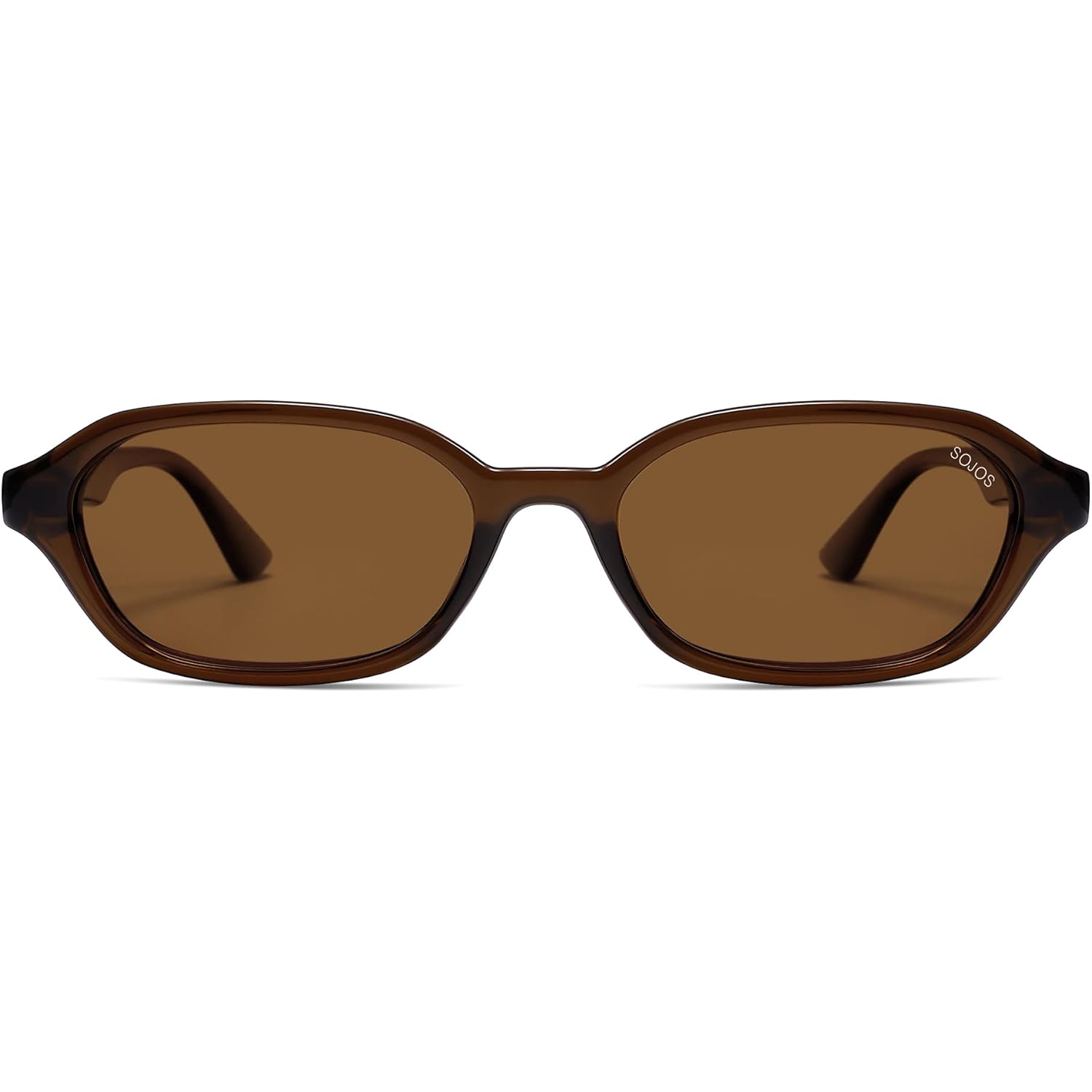 SOJOS Retro Rectangle Polarized Sunglasses for Women Men Trendy Hexagon Narrow Chic Y2K Sunnies SJ2629