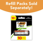 BIC Flex 4 Men's Refillable 4-Blade Razors with 1 Handle and 4 Cartridges, Pivoting Head and Lubricating Strip for Father’s Day