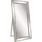 Howard Elliott Titus Silver Oversized Full Length Mirror With Stand, Large Free Standing Or Leaning Wall Mirror, Full Body Floor Mirror With Stand For Bedroom & Living Room, 70 X 30 Inch
