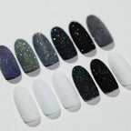 0.2mm Black Nail Glitter White Rainbow Holographic Shining Sugar Nail Glitter Candy Coat Powder Sugar Coating Effect Nail Pigment Powder Nail Art Decorations Dust Diamond Dust for Nails (B)