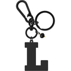 Initial Keyring Gifts Black Letter Keychain for Women Initial Letter Keyring for Backpack Black Keychain
