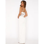 Boriflors Women'S Sexy Bodycon V Neck Spaghetti Strap Maxi Dress Elegant Backless Cocktail Evening Party Long Formal Dresses