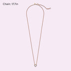 PANDORA Sparkling Heart Collier Necklace - Adjustable Jewelry with Lobster Clasp - Gift for Her - 14k Rose Gold & Cubic Zirconia - With Gift Box - 17.7"