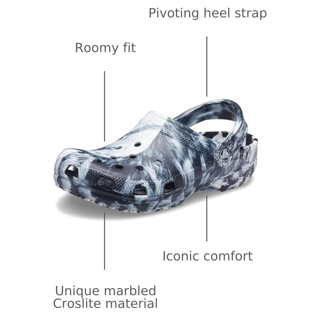 Crocs Unisex Adult Classic Marbled Tie-Dye Clogs