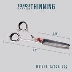 Katana Classic Professional 6.5" Shear Set By Tokko Shears, Premium 440C Japanese Steel Regular And Thinning Scissors For Barbers And Salon Professionals