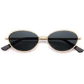 SOJOS Trendy Cat Eye Polarized Sunglasses for Women Men, Chic 80s 90s Retro Oval Fashion Sunnies SJ1279 Gold/Grey