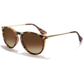 CHBP Polarized Sunglasses for Women Men - Trendy 2026 Vintage Classic Retro Round Mirrored Lens Designer Style 1-a Leopard Frame Brown Lens