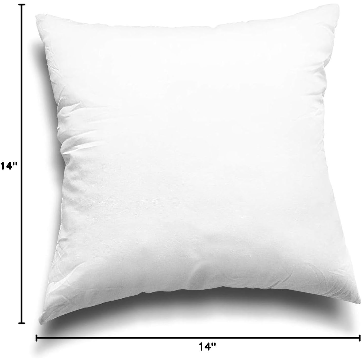 EDOW Throw Pillow Insert, Lightweight Soft Polyester Down Alternative Decorative Pillow, Sham Stuffer, Machine Washable. (White, 18x18)