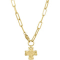 James Michelle The Original Chunky Cross Chain Necklace for Women – Premium Waterproof, Tarnish-Free, Gold & Silver PVD Coated Jewelry – Hypoallergenic – Perfect for Beach, Weddings, Gifts