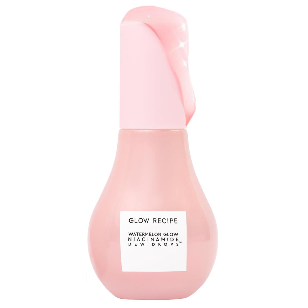 Glow Recipe Watermelon Niacinamide Dew Drops, Korean Niacinamide Serum Drops, Hydrating Face Serum + Primer & Liquid Highlighter, Hyaluronic Acid, Dewy Glow (40Ml)
