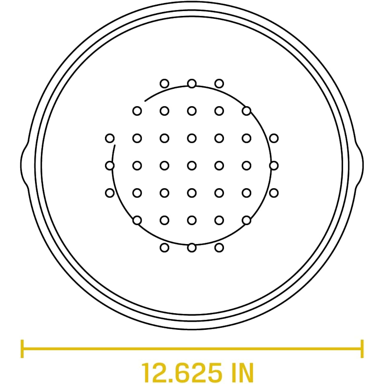 Lodge 12 Inch Cast Iron Lid. Classic 12-Inch Cast Iron Cover Lid with Handle and Interior Basting Tips.