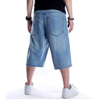 Enrica Men'S Baggy Jorts Casual Loose Fit Hip Hop Skateboard Denim Shorts