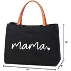 kifasyo Mom Mama Bag Mother Gifts Momlife Tote for Hospital, Shopping, Beach, Travel