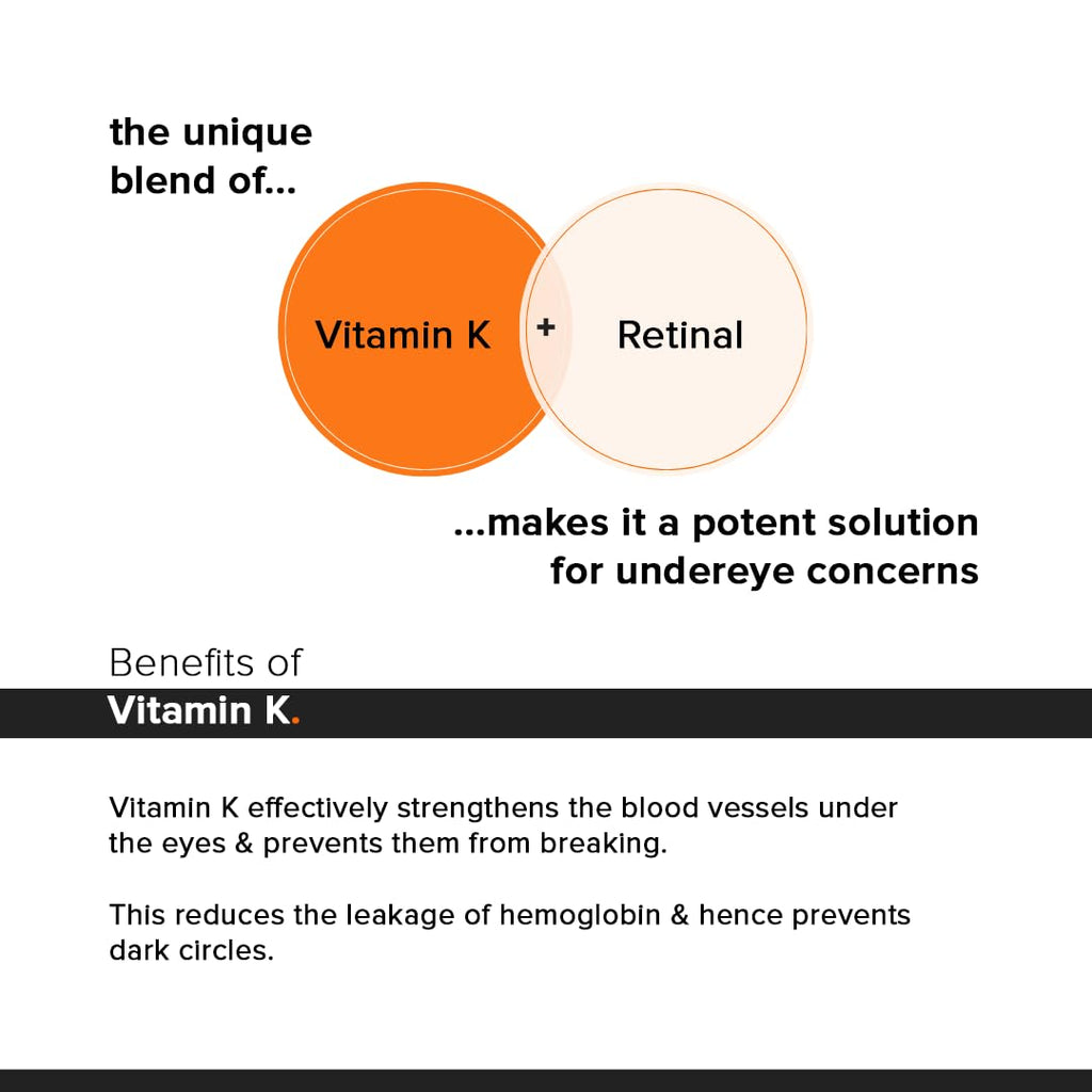 Minimalist Caffeine Eye Cream For Dark Circles, Puffiness, Bags Under Eyes, Wrinkles & Fine Lines | With Vitamin K Oxide & Retinal | For Women & Men | 0.49 Oz / 14 Gm