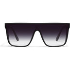 Luxury Square Sunglasses for Women Men Unisex Lightweight Trendy Flat Top Sun Glasses Shades Black/Faded Grey