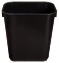 Amazon Basics Small Rectangular Commercial Office Wastebasket, Easy to Clean, 3 Gallon, Black, 2-Pack