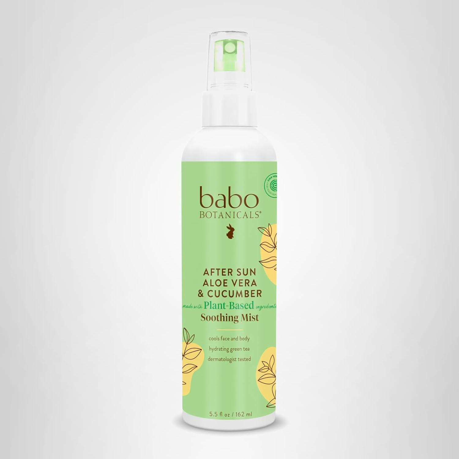 Babo Botanicals After Sun Soothing Mist - Aloe Vera & Cucumber - For Face, Body & Sensitive Skin - Non-Aerosol - No-Touch Application - Ewg Verified - Alcohol-Free - Scented With Cucumber Extract