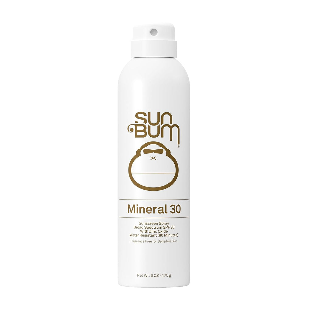 Sun Bum Mineral Spf 30 Sunscreen Body Spray - New Formula 2026 Water-Resistant Broad Spectrum Moisturizing Sunscreen With Vitamin E - Hawaii 104 Act Compliant (Without Octinoxate & Oxybenzone) - 6 Oz