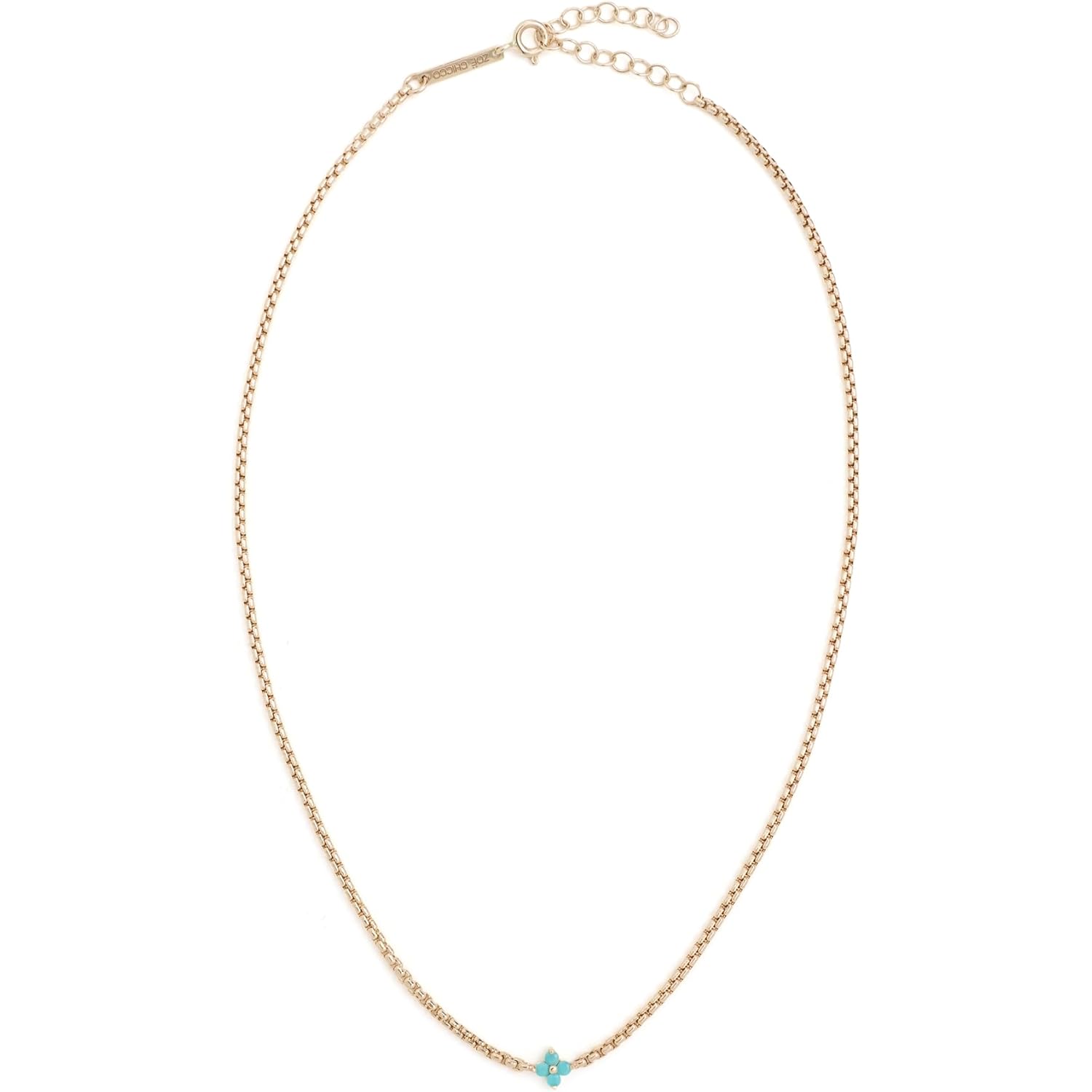 Zoe Chicco Women's 14k Gold Turquoise Quad Necklace