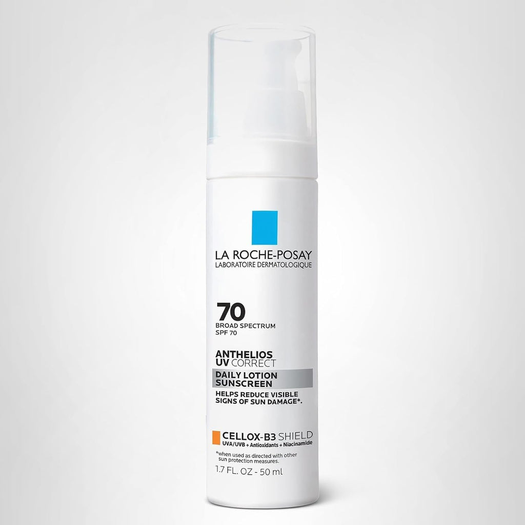 La Roche-Posay Anthelios Uv Correct Sunscreen Moisturizer Spf 70, Daily Anti-Aging Face Moisturizer With Niacinamide To Even Skin Tone & Fine Lines, Sun Protection For Sensitive Skin