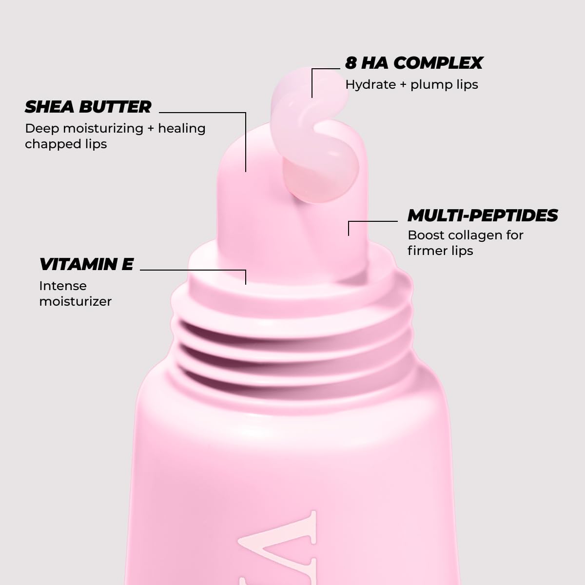 Vitamasques Lip Butter Balm Vanilla Creme, Korean Lip Balm - Peptide Lip Treatment - Lip Balm Hydrating - Light Tinted Lip Balm - Made In Korea - 0.33 Fl.Oz