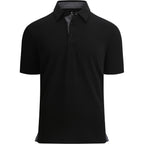 Alex Vando Mens Golf Shirt Quick-Dry Solid Short Sleeve Polo Shirts | Moisture Wicking,Inner Collar Decorative,Flexible Movement,Solid Sleek Silhouette,Sturdy Long-Wearing Build