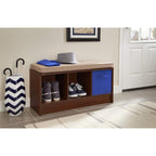 Closetmaid 1309 3-Cube Storage Bench, Dark Cherry With Tan Cushion
