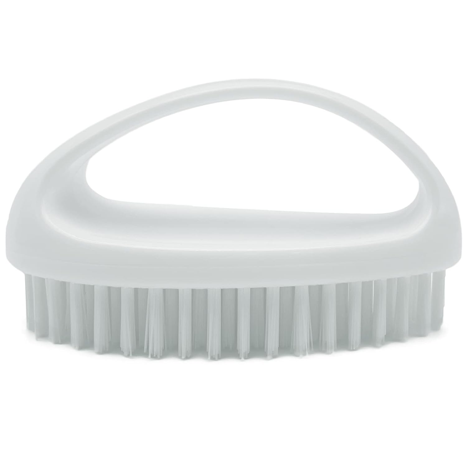 GKETN Hand and Nail Brush for Cleaning Fingernails Fingers Nylon Firm Stiff Bristles Heavy Duty Scrub Clean Brushes for Mechanics Gardeners, White, 1PC