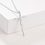 PRAYMOS Faith Cross Necklace for Women 925 Sterling Silver Pendant Necklace With Birthstone Initial Christian Religious Confirmation Baptism Mothers Day Gifts