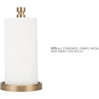 Ivilon Countertop Paper Towel Stand - Steady And Easy Tear - Fits All Paper Towel Rolls - Warm Gold