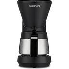 Cuisinart 5-Cup Coffee Maker With Stainless Steel Carafe, Coffee Machine With Removable Water Reservoir, Charcoal Water Filter, 30-Minute Keep Warm, And Brew Pause, Dcc-5570Nas, Stainless Steel